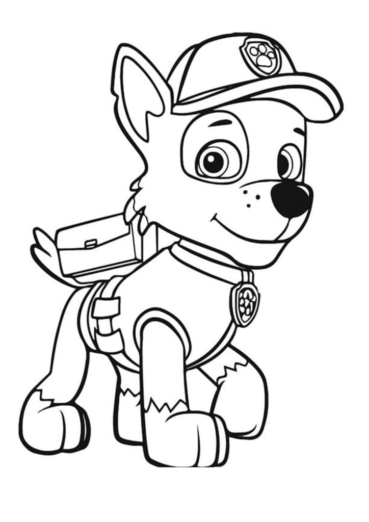 Kolorowanka Psi Patrol Rocky