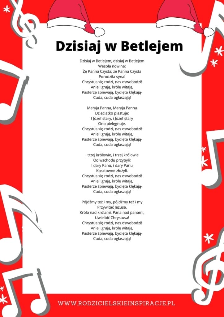 Dzisiaj w Betlejem tekst do druku