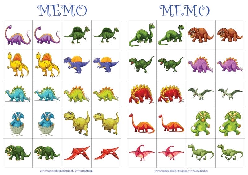 Memo Dinozaury