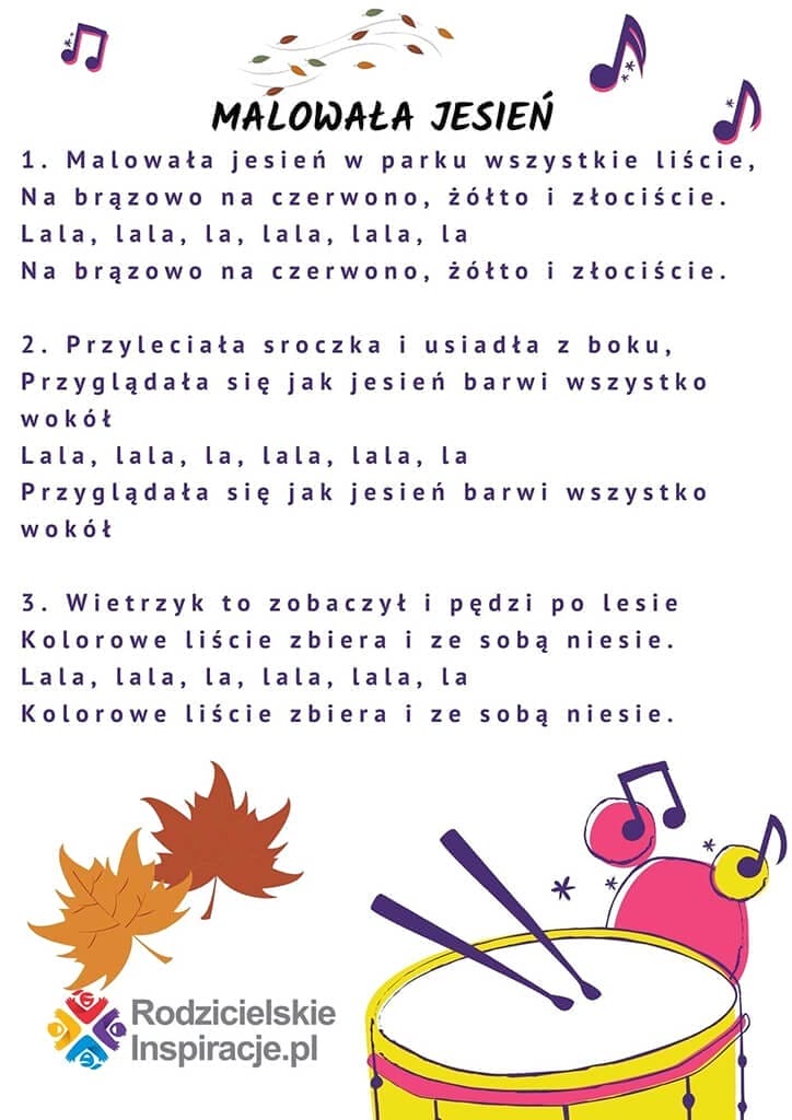 malowala jesien tekst