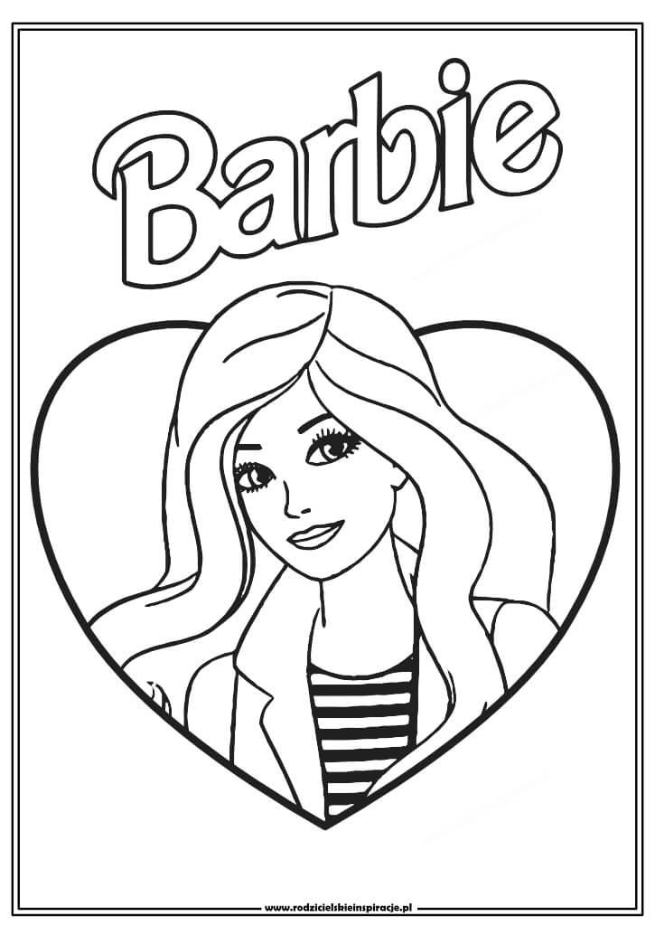 kolorowanka barbie do druku
