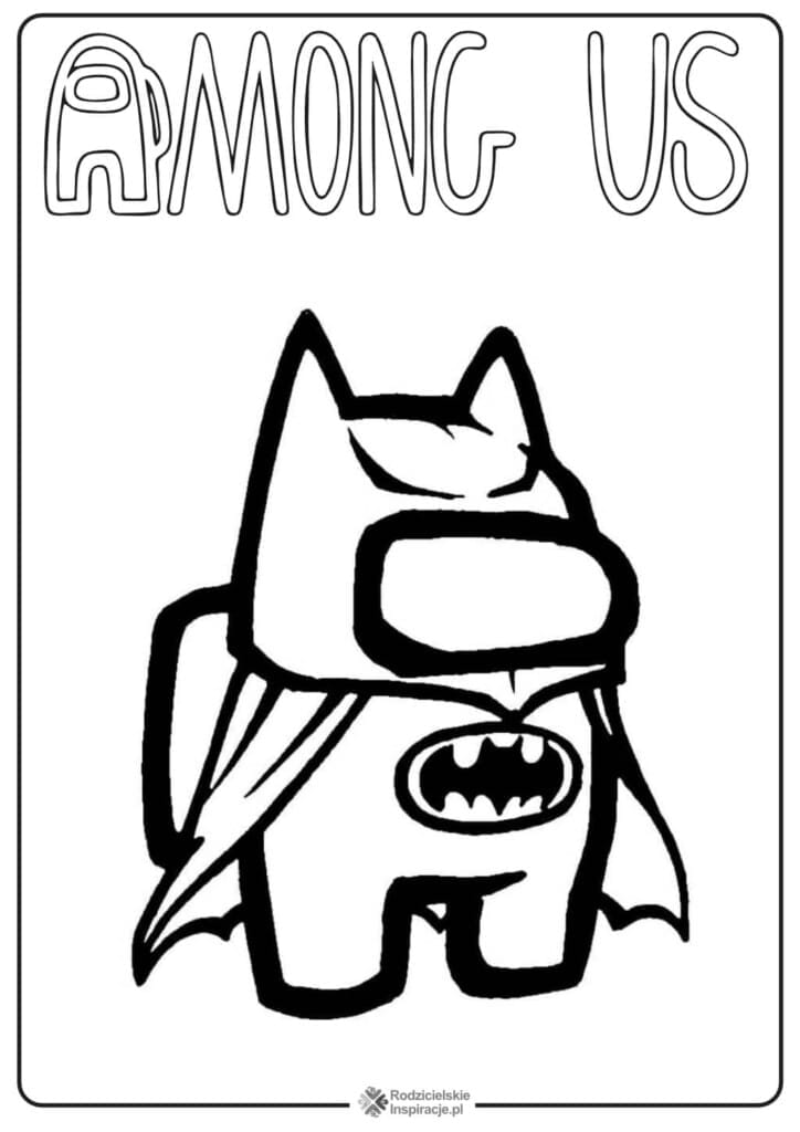 among us batman kolorowanka