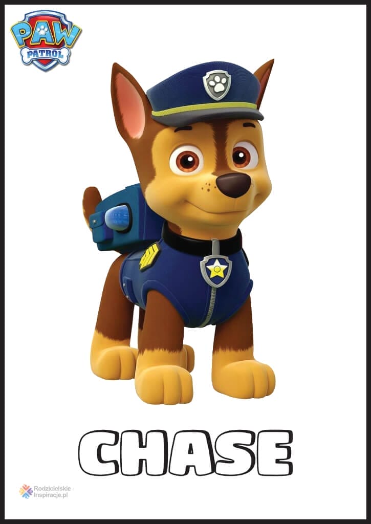 Chase to najpopularniejszy piesek z Psiego Patrolu