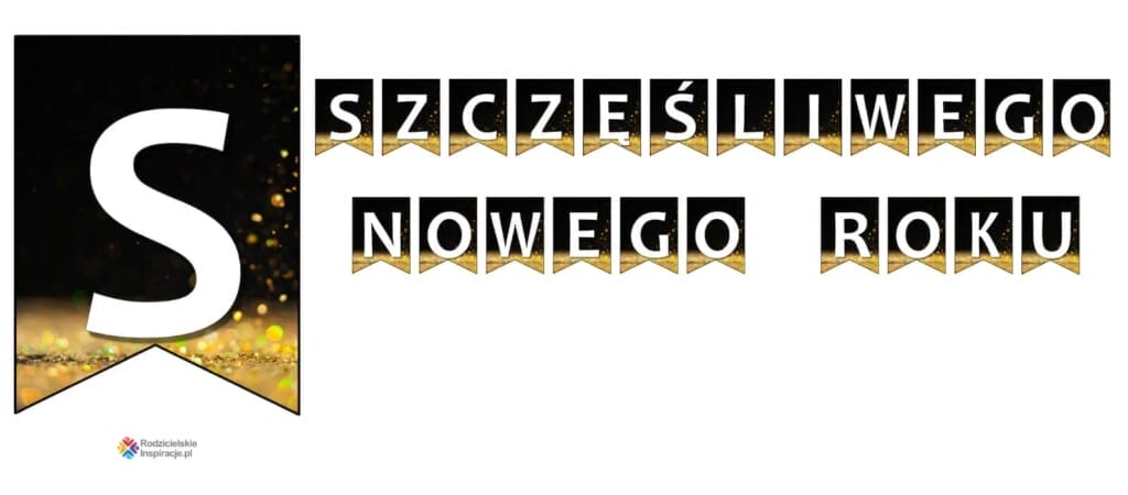 szczesliwego noweg roku napis do druku