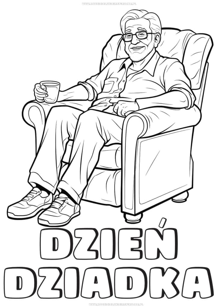 dzien dziadka kolorowanka do druku